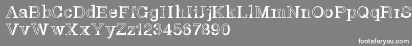 Basveticafontlab-Schriftart – Weiße Schriften auf grauem Hintergrund