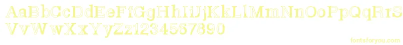 Basveticafontlab-fontti – keltaiset fontit valkoisella taustalla