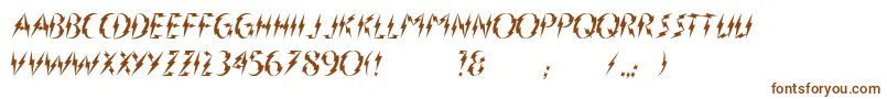 Шрифт Flasher – коричневые шрифты на белом фоне