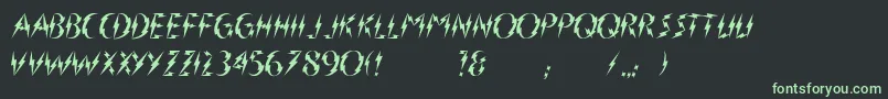 Шрифт Flasher – зелёные шрифты на чёрном фоне