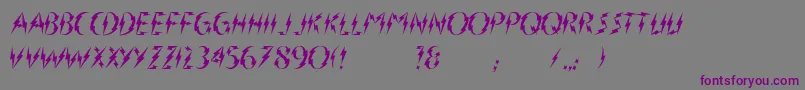 Шрифт Flasher – фиолетовые шрифты на сером фоне