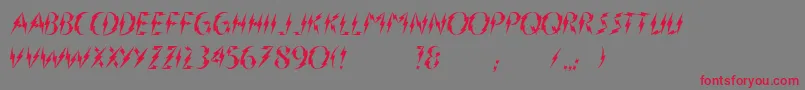 Flasher Font – Red Fonts on Gray Background