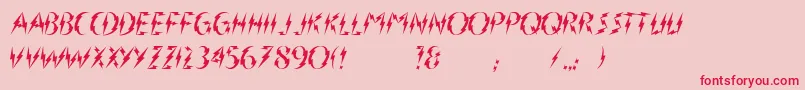 Flasher-Schriftart – Rote Schriften auf rosa Hintergrund