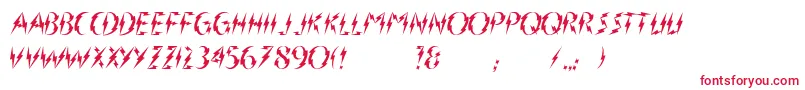 Flasher Font – Red Fonts on White Background