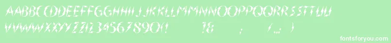 Flasher Font – White Fonts on Green Background
