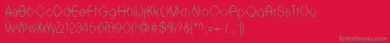 フォントWitcb ffy – 赤い背景に灰色の文字
