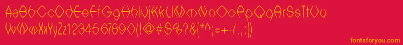 Witcb ffy Font – Orange Fonts on Red Background