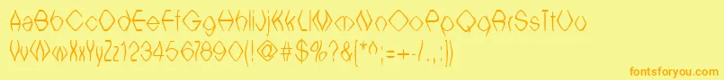 Saiba mais sobre a fonte Witcb ffy Fonte Witcb ffy – fontes laranjas em um fundo amarelo
