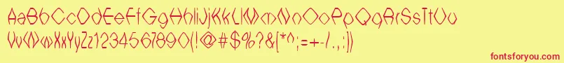 Witcb ffy Font – Red Fonts on Yellow Background