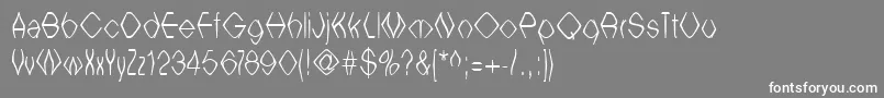 Witcb ffy Font – White Fonts on Gray Background