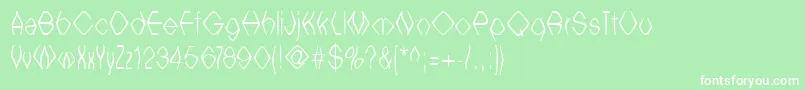 Witcb ffy Font – White Fonts on Green Background