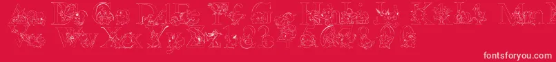 Lms Pokemon Master Outline Font – Pink Fonts on Red Background