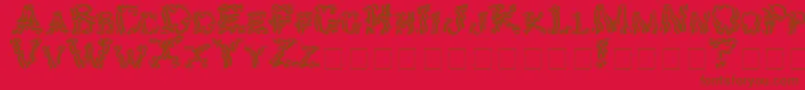 RcAllAmerican Font – Brown Fonts on Red Background