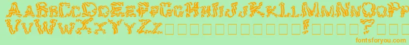 RcAllAmerican Font – Orange Fonts on Green Background