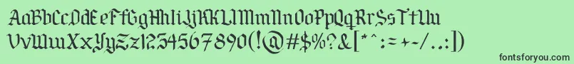 PorSiempreGРІtica Font – Black Fonts on Green Background