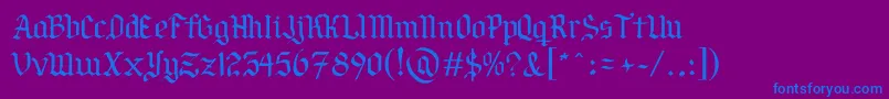 PorSiempreGРІtica Font – Blue Fonts on Purple Background