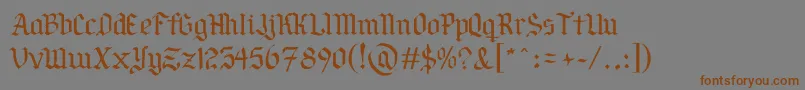 PorSiempreGРІtica Font – Brown Fonts on Gray Background