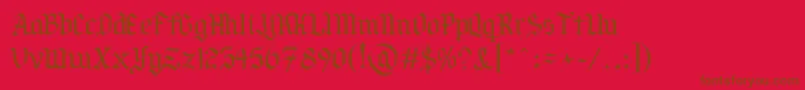 Weitere Informationen zur PorSiempreGРІtica-Schriftart PorSiempreGРІtica-Schriftart – Braune Schriften auf rotem Hintergrund