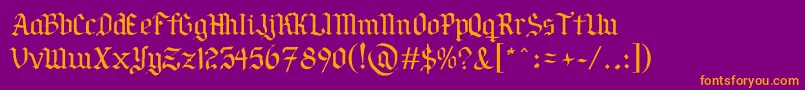 Подробнее о шрифте PorSiempreGРІtica Шрифт PorSiempreGРІtica – оранжевые шрифты на фиолетовом фоне