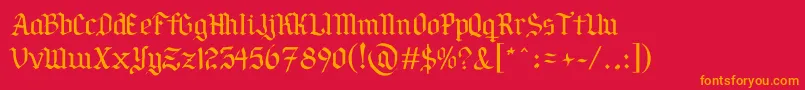 PorSiempreGРІtica Font – Orange Fonts on Red Background