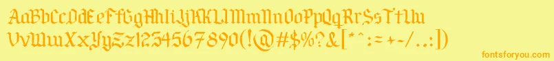 More about PorSiempreGРІtica Font PorSiempreGРІtica Font – Orange Fonts on Yellow Background