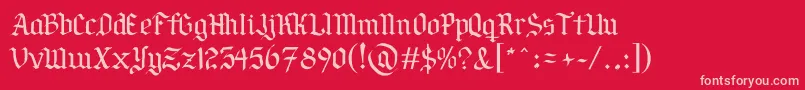 PorSiempreGРІtica Font – Pink Fonts on Red Background