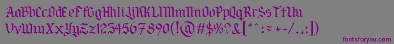 PorSiempreGРІtica Font – Purple Fonts on Gray Background