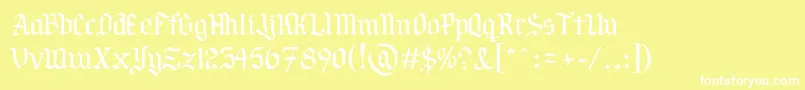 PorSiempreGРІtica Font – White Fonts on Yellow Background