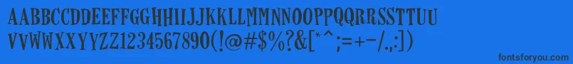 Horseshoes Font – Black Fonts on Blue Background