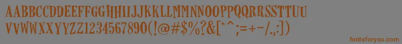 Horseshoes Font – Brown Fonts on Gray Background