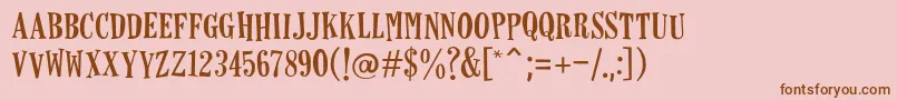 Horseshoes Font – Brown Fonts on Pink Background