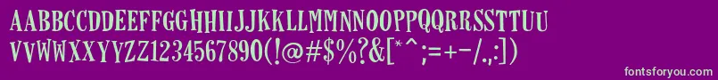 Horseshoes Font – Green Fonts on Purple Background