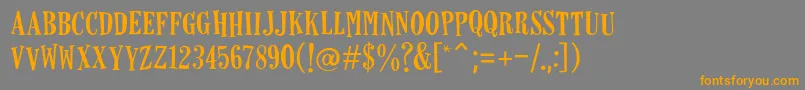 Horseshoes Font – Orange Fonts on Gray Background