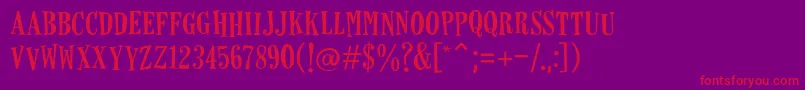 Horseshoes Font – Red Fonts on Purple Background