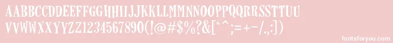 フォントHorseshoes – ピンクの背景に白い文字