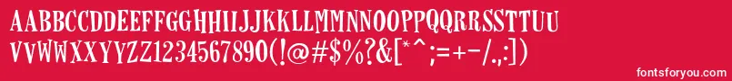 Horseshoes Font – White Fonts on Red Background