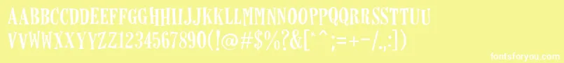 Horseshoes Font – White Fonts on Yellow Background