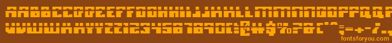 Micronianla Font – Orange Fonts on Brown Background