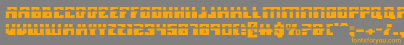 Micronianla Font – Orange Fonts on Gray Background