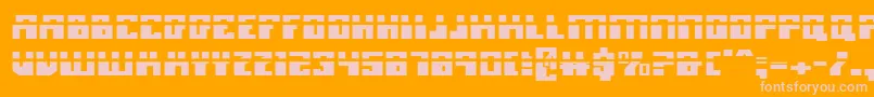 Micronianla Font – Pink Fonts on Orange Background