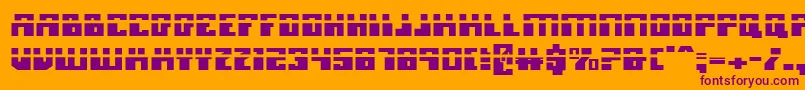 Micronianla Font – Purple Fonts on Orange Background