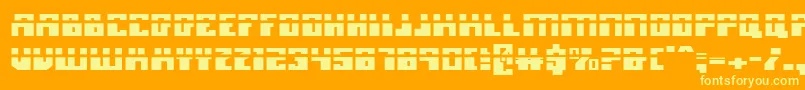 Micronianla Font – Yellow Fonts on Orange Background