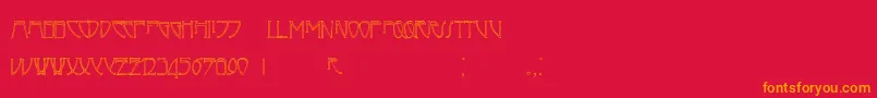 Cafenorden Font – Orange Fonts on Red Background