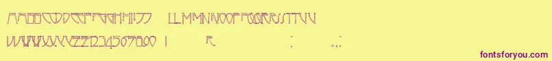 Шрифт Cafenorden – фиолетовые шрифты на жёлтом фоне