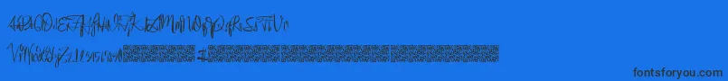 Eventshark Font – Black Fonts on Blue Background