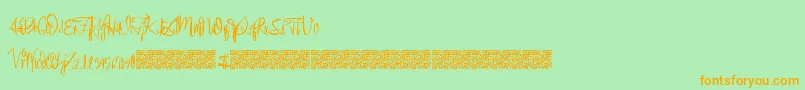 Eventshark Font – Orange Fonts on Green Background