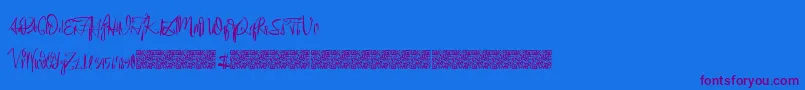 Eventshark Font – Purple Fonts on Blue Background