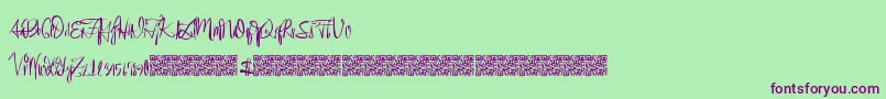 Police Eventshark – polices violettes sur fond vert