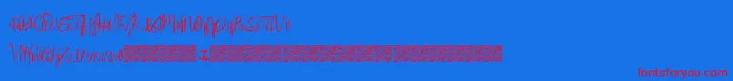 Eventshark Font – Red Fonts on Blue Background