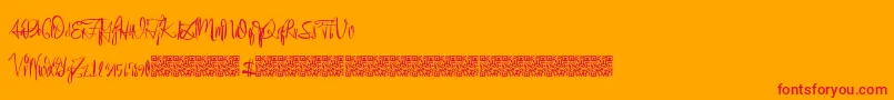 Eventshark Font – Red Fonts on Orange Background